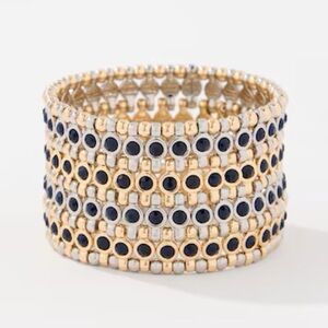 NWT WHBM Colored Glass Stone Stretch Bracelet